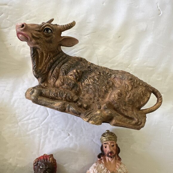 Vintage Three Kings Camel Fontanini  Italy 7 1/2 Scale Nativity Figure Lot Of 7 - Picture 6 of 16